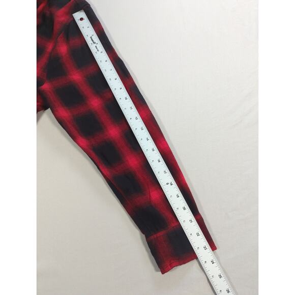 All American Roughneck Flannel Shirt Men’s Medium Red Black Plaid Backwoods AAR - Picture 8 of 11